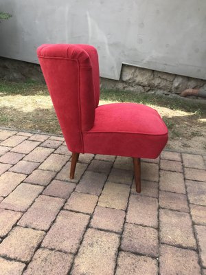 Red Cocktail Chair, 1950s-OXJ-1007306