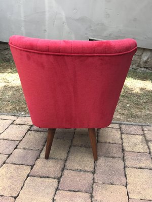 Red Cocktail Chair, 1950s-OXJ-1007306