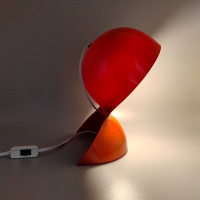 Red Dalù Table Lamp by Vico Magistretti for Artemide, 1960s-QGR-2032154