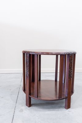 Red Deco Mahogany Side Table, France, 1930s-UJE-1399222