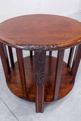 Red Deco Mahogany Side Table, France, 1930s-UJE-1399222