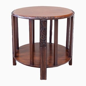 Red Deco Mahogany Side Table, France, 1930s-UJE-1399222