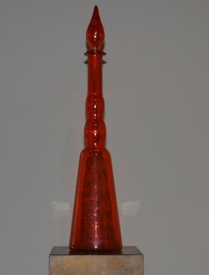 Red Decorative Murano Bottle-TEP-1234545