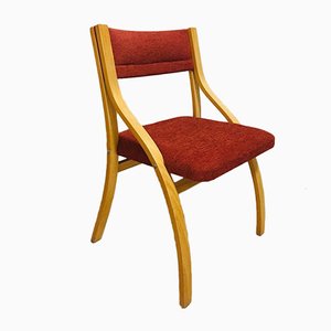 Red Dining Chairs by Ludvig Volak for Drevopodnik Holesov, 1950s, Set of 4-YNX-714037