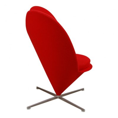 Red Fabric Heart Chair by Verner Panton for Vitra-MTD-1400636