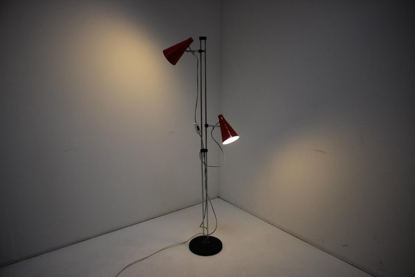 Red Floor Lamp attributed to Lidokov, 1960s-TZ-1398624