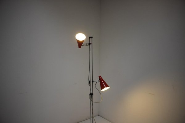 Red Floor Lamp attributed to Lidokov, 1960s-TZ-1398624