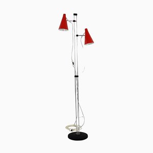 Red Floor Lamp attributed to Lidokov, 1960s-TZ-1398624