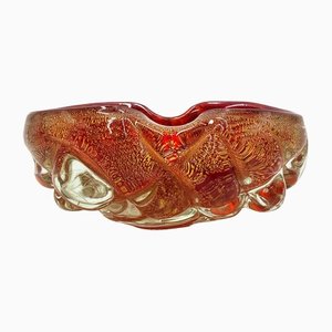 Red Glass Ashtray, Italy, 1970s-BXB-1408981