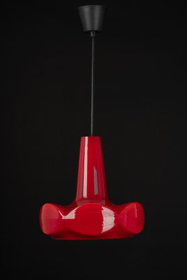 Red Glass Pendant Light attributed to Peill Putzler, Germany, 1970s-UGR-1446850