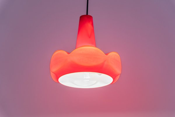 Red Glass Pendant Light attributed to Peill Putzler, Germany, 1970s-UGR-1446850