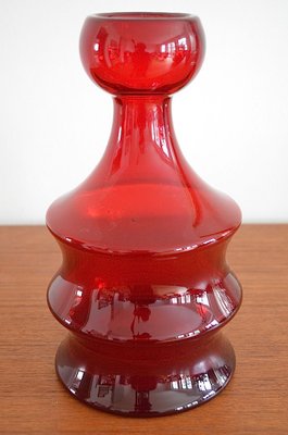 Red Glass Vase by Cari Zalloni for WMF, 1960s-OV-827954