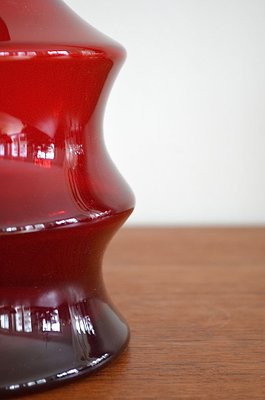 Red Glass Vase by Cari Zalloni for WMF, 1960s-OV-827954