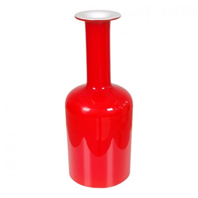 Red Glass Vase from Otto Brauer Holmegaard-MTD-1400045