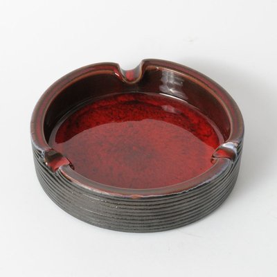 Red Glazed Ceramic Ashtray from Perignem, 1960s-IXK-731357