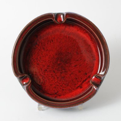 Red Glazed Ceramic Ashtray from Perignem, 1960s-IXK-731357