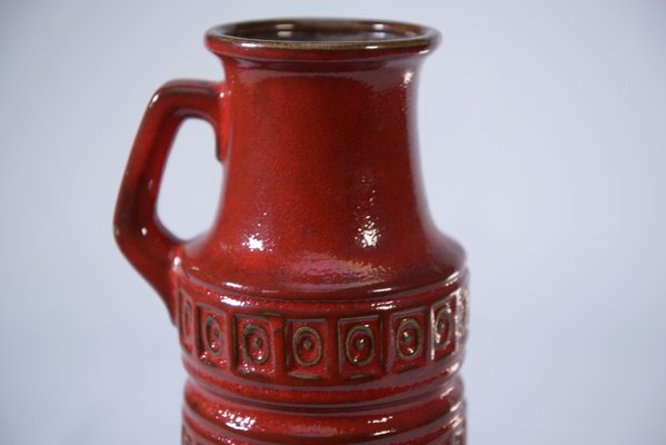 Red Glazed Ceramic Vase, 1960s-NEN-2021776