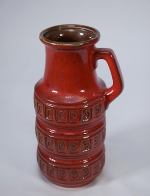 Red Glazed Ceramic Vase, 1960s-NEN-2021776