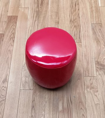 Red Glossy Poufs, Set of 5-NMC-1355016