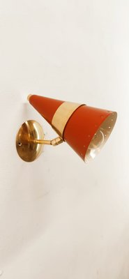 Red & Gold Adjustable Cone Sconce-QLH-1326283