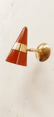 Red & Gold Adjustable Cone Sconce-QLH-1326283