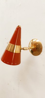 Red & Gold Adjustable Cone Sconce-QLH-1326283