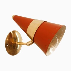 Red & Gold Adjustable Cone Sconce-QLH-1326283