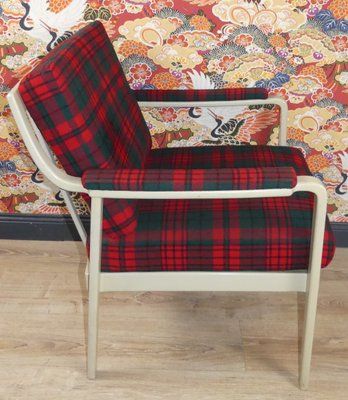 Red & Green Checkered Easy Chair, 1960s-AFE-1160421