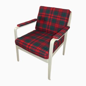 Red & Green Checkered Easy Chair, 1960s-AFE-1160421