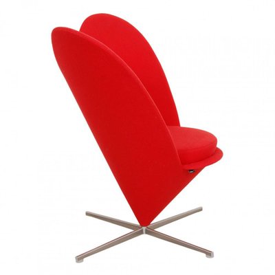 Red Heart Chair in Red Fabric by Verner Panton for Vitra-MTD-1594911