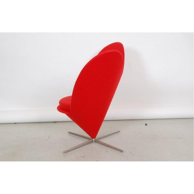 Red Heart Chair in Red Fabric by Verner Panton for Vitra-MTD-1594911