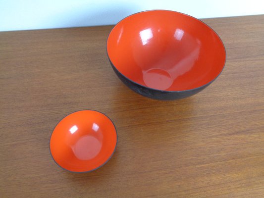 Red Krenit Bowls by Herbert Krenchel Torben Ørskov, Set of 2, 1960s-RDW-820313