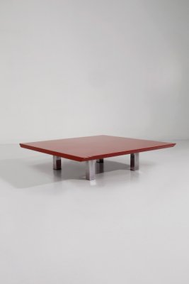 Red Lacquered Coffee Table by Vittorio Introini for Saporiti, 1970-RCE-2034732