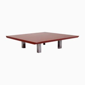 Red Lacquered Coffee Table by Vittorio Introini for Saporiti, 1970-RCE-2034732