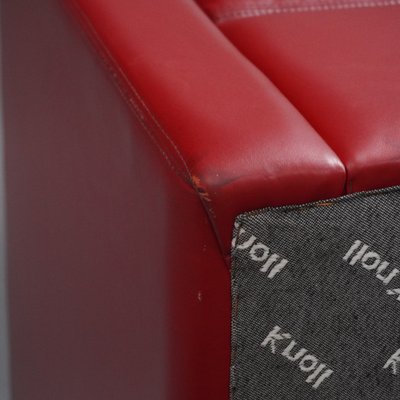 Red Leather 1051 Club Armchair by Charles Pfister from Knoll Inc. / Knoll International, 2000-RST-1371928