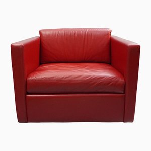 Red Leather 1051 Club Armchair by Charles Pfister from Knoll Inc. / Knoll International, 2000-RST-1371928