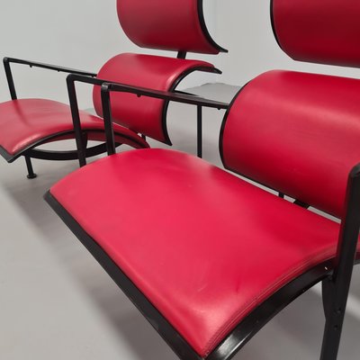 Red Leather Armchairs by Carlo Forcolini for Alias, 1986, Set of 2-PRS-1966310