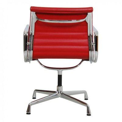 Red Leather EA-108 Chair by Charles Eames for Vitra, 2000s-MTD-1400513