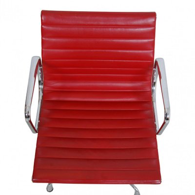 Red Leather EA-108 Chair by Charles Eames for Vitra, 2000s-MTD-1400513