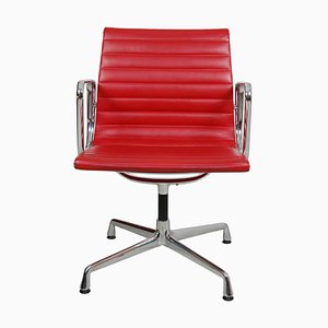 Red Leather EA-108 Chair by Charles Eames for Vitra, 2000s-MTD-1400504