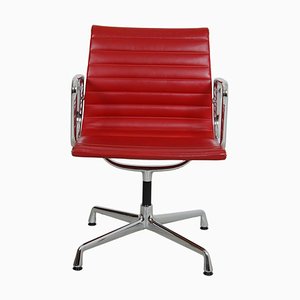 Red Leather EA-108 Chair by Charles Eames for Vitra, 2000s-MTD-1400513