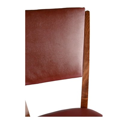 Red Leatherette Chair, 1950s-RAQ-834454