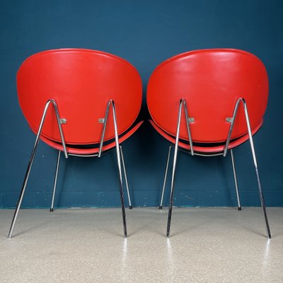 Red Lounge Chairs, Italy, 1990s, Set of 2-WQC-1362289