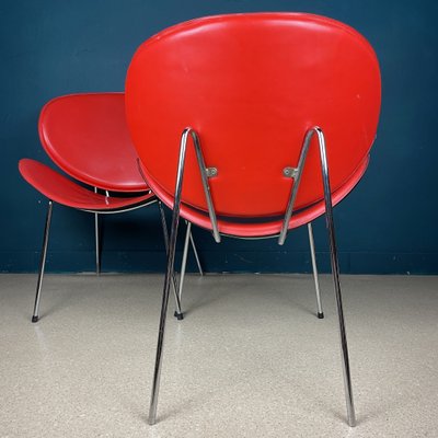 Red Lounge Chairs, Italy, 1990s, Set of 2-WQC-1362289