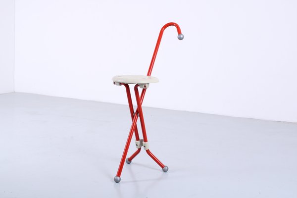 Red Metal Ulisse Folding Chair by Ivan Loss for Sandrigarden, 1980s-XT-2034007