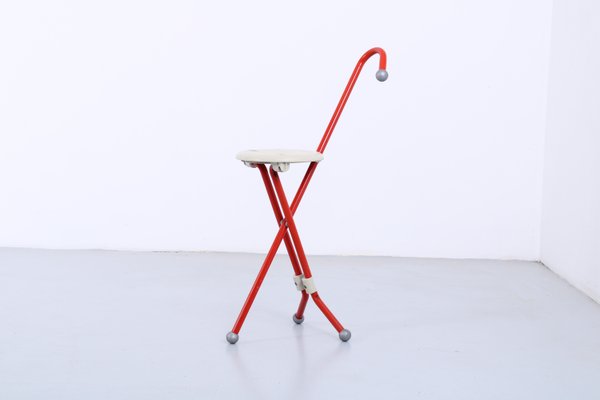 Red Metal Ulisse Folding Chair by Ivan Loss for Sandrigarden, 1980s-XT-2034007