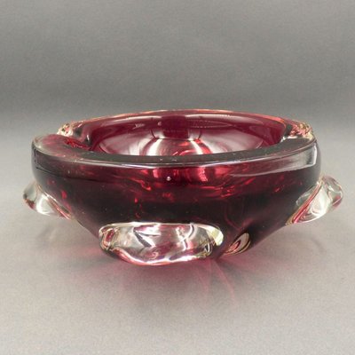 Red Murano Glass Ashtray, Italy, 1950s-WK-1112010