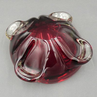 Red Murano Glass Ashtray, Italy, 1950s-WK-1112010