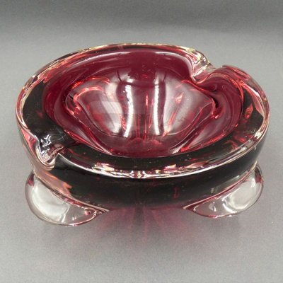 Red Murano Glass Ashtray, Italy, 1950s-WK-1112010