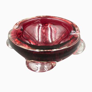 Red Murano Glass Ashtray, Italy, 1950s-WK-1112010